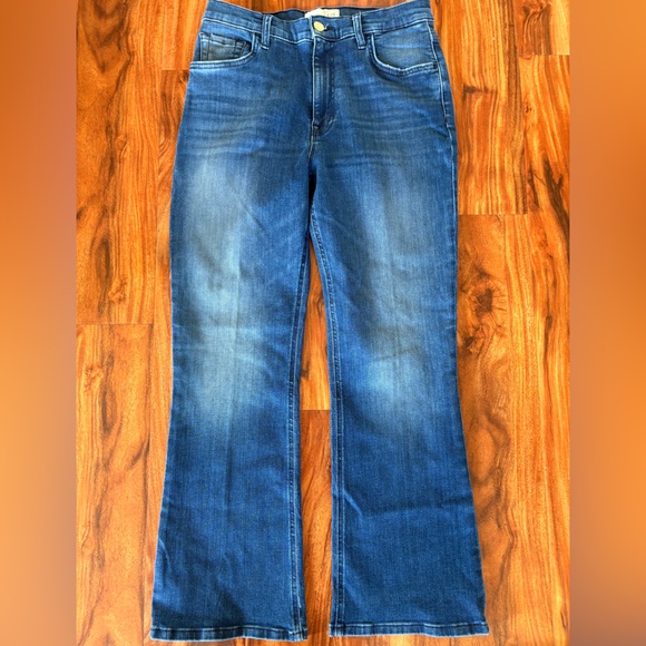 Current Elliott The Navigator Dark Wash Wide Leg Denim Jeans 29 Women’s Size 6 8 - Picture 6 of 8